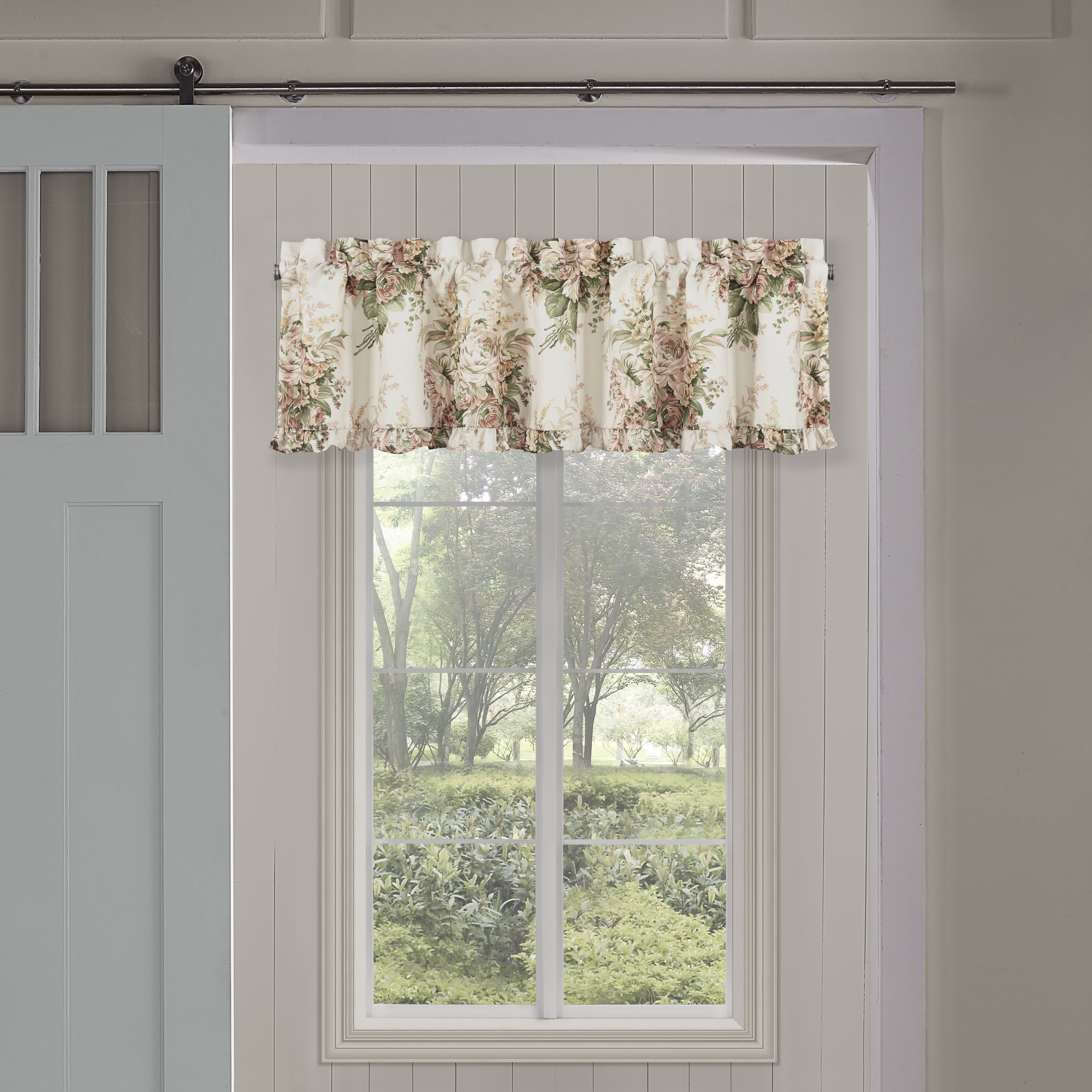 Estelle Coral Window Straight Valance, CORAL, hi-res image number null