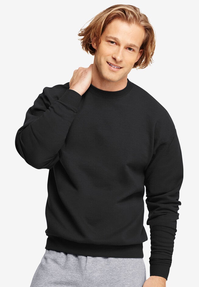 Hanes® ComfortBlend® EcoSmart® Crewneck Sweatshirt, BLACK, hi-res image number 0