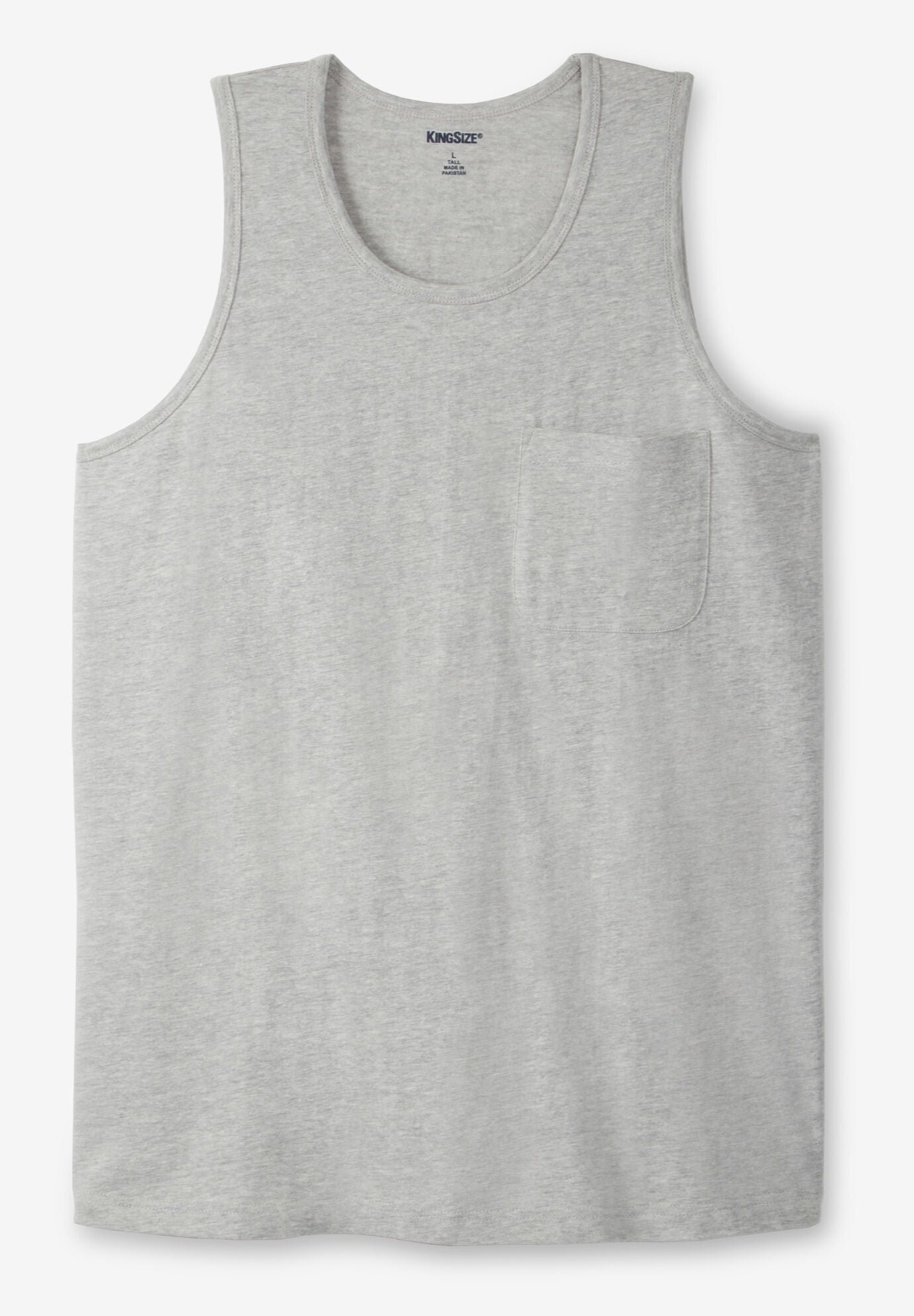Shrink-Less™ Lightweight Pocket Tank, HEATHER GREY, hi-res image number 0