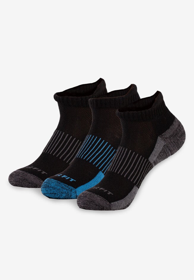 3PK Copper Infused Ankle Sock, BLACK, hi-res image number 0