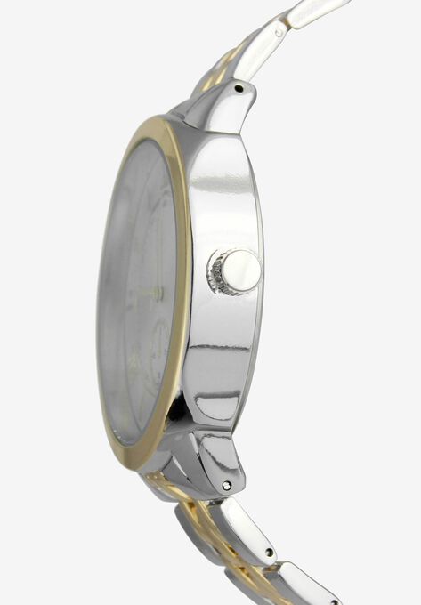 Two-Tone Metal Link Watch, , alternate image number null