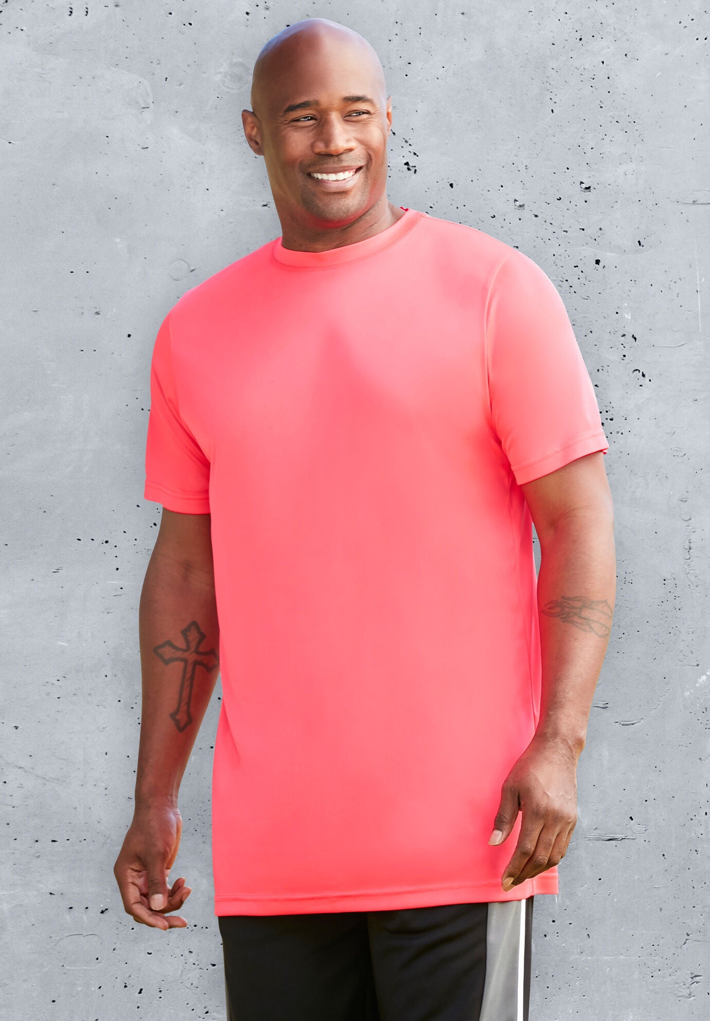 No Sweat Longer-Length Short Sleeve Crewneck Tee, , alternate image number 3