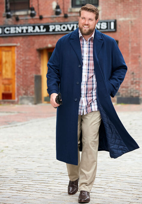 Wool-Blend Long Overcoat, , alternate image number null