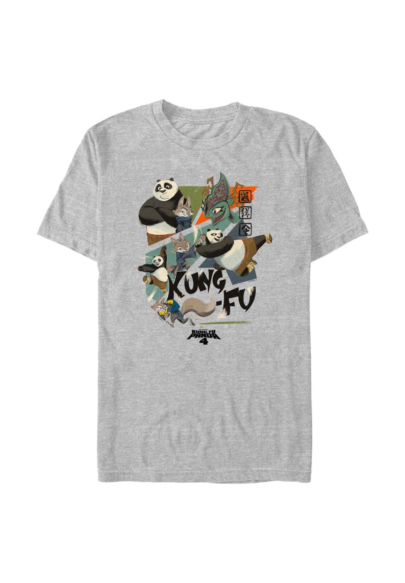 Kung Fu Characters Tops & Tees, ATHLETIC HEATHER, hi-res image number 0