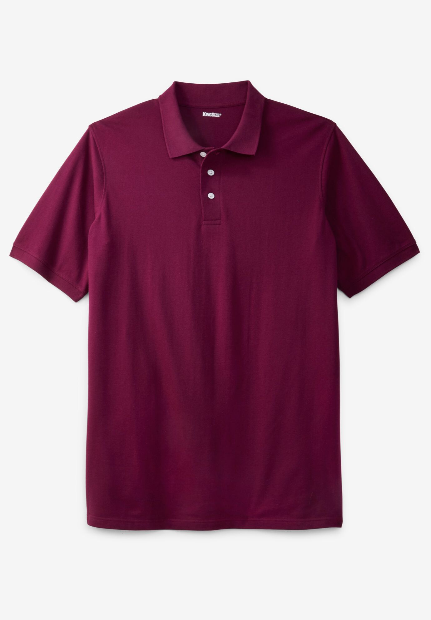 KingSize Mens Big /& Tall Longer-Length Long-Sleeve Pique Polo