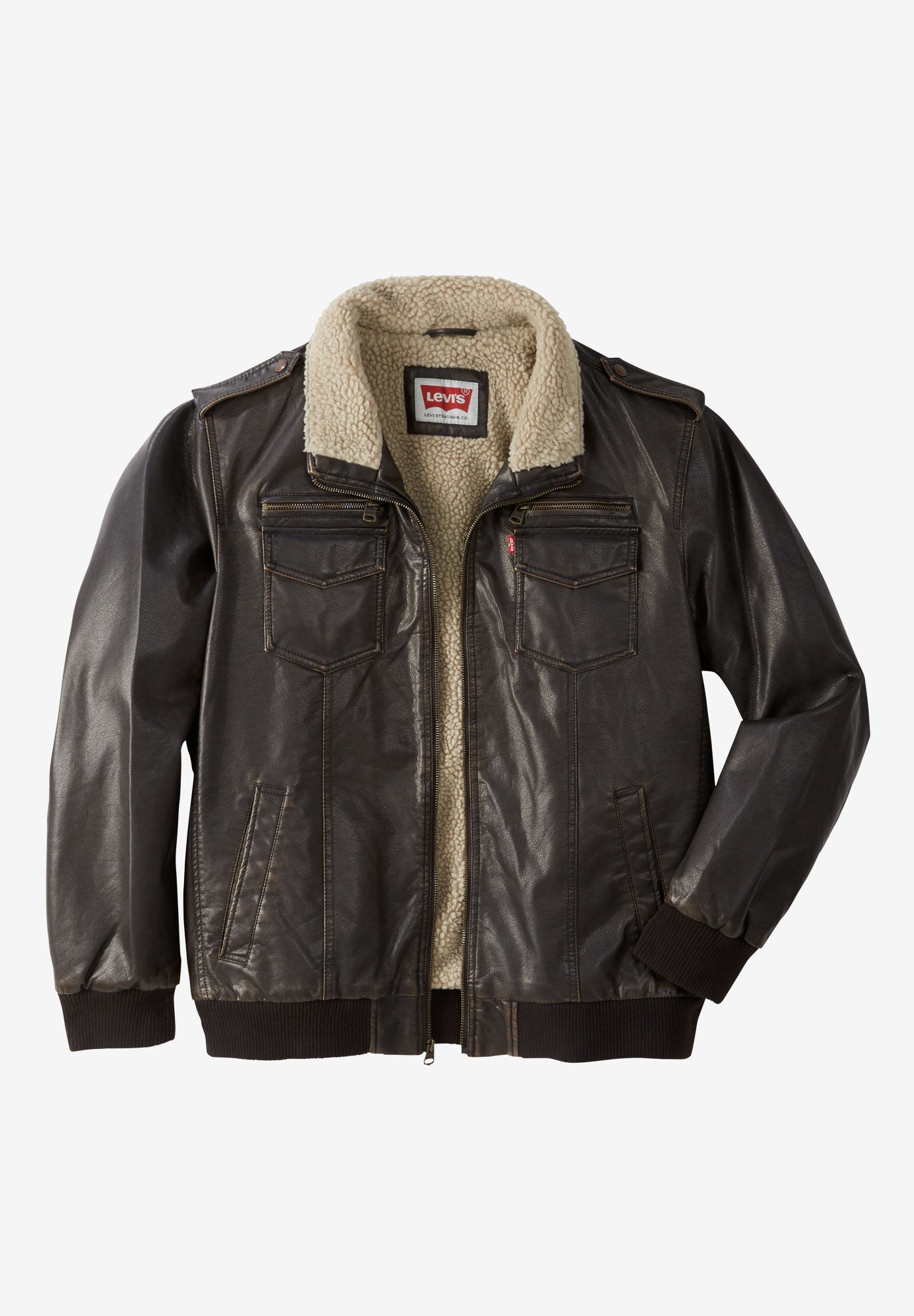 levis leather bomber