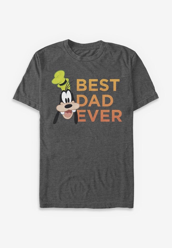Disney Best Dad Goofy Tee, CHARCOAL HEATHER, hi-res image number 0