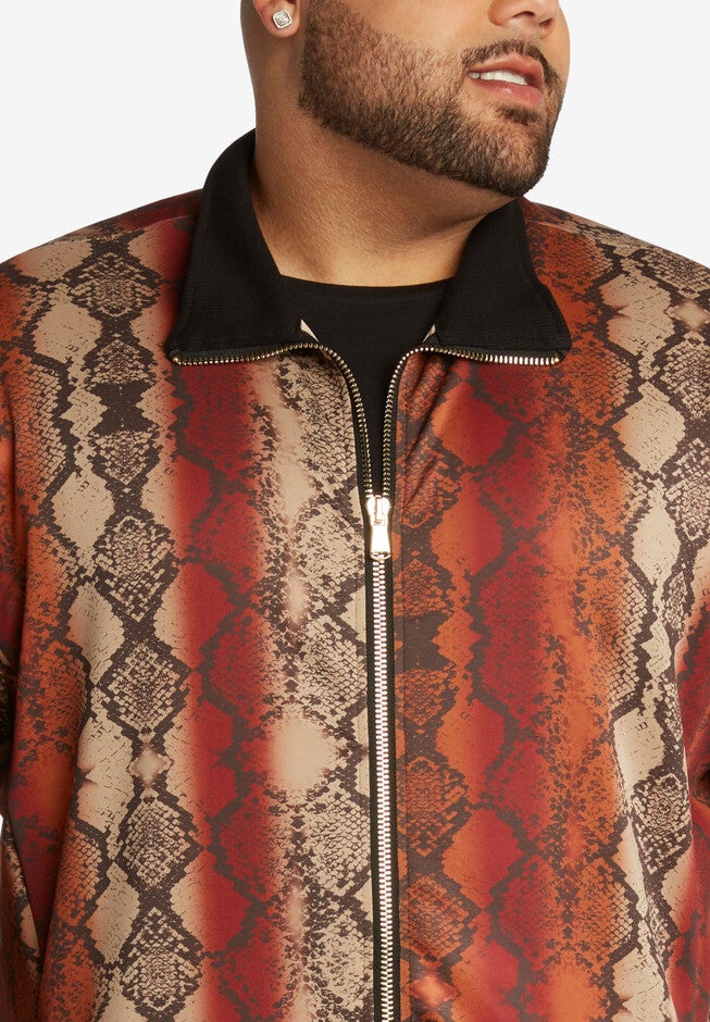 MVP Collections® Animal Print Bomber Jacket, , alternate image number 1