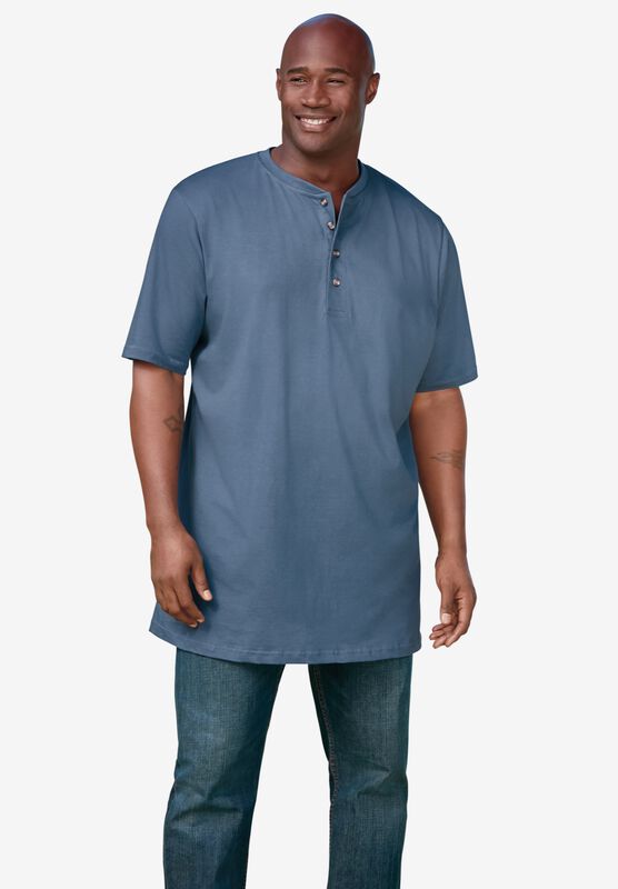 Boulder Creek by Kingsize Mens Big /& Tall Heavyweight Short-Sleeve Henley Shirt