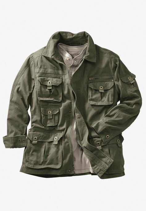 Boulder Creek Multi Pocket Twill Jacket Big And Tallcoats