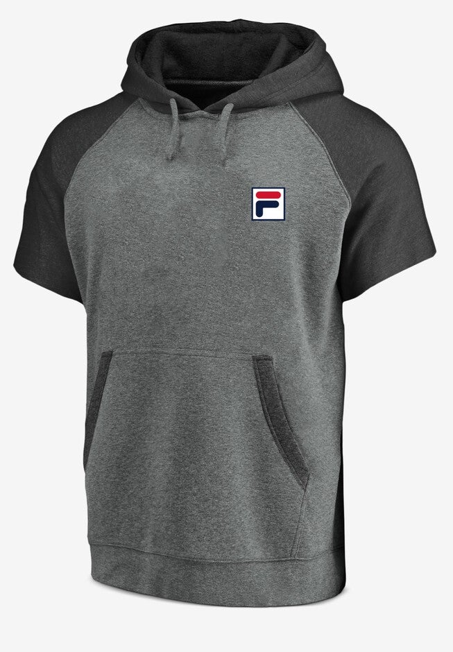 Short-Sleeve Hoodie, GRANITE HEATHER BLACK, hi-res image number null
