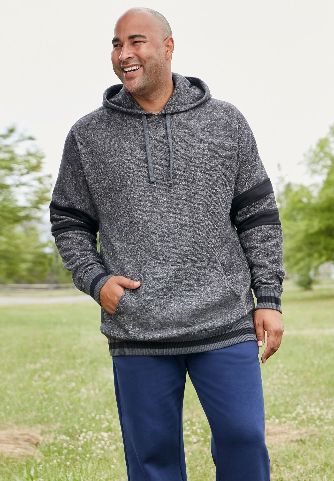 KingSize Coaches Collection Colorblocked Pullover Hoodie King Size