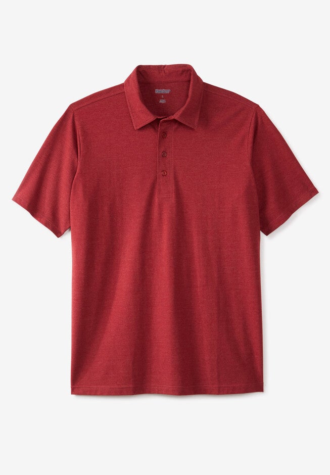 Lightweight Performance Polo, HEATHER RICH BURGUNDY, hi-res image number 0