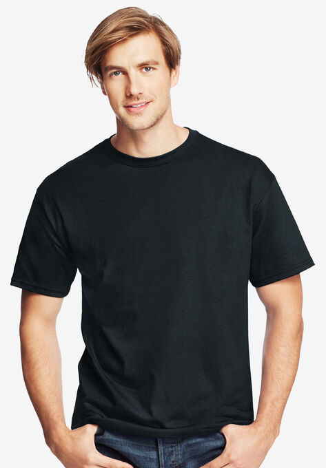 Hanes® Tagless® ComfortSoft® Crewneck T-Shirt, BLACK, hi-res image number null