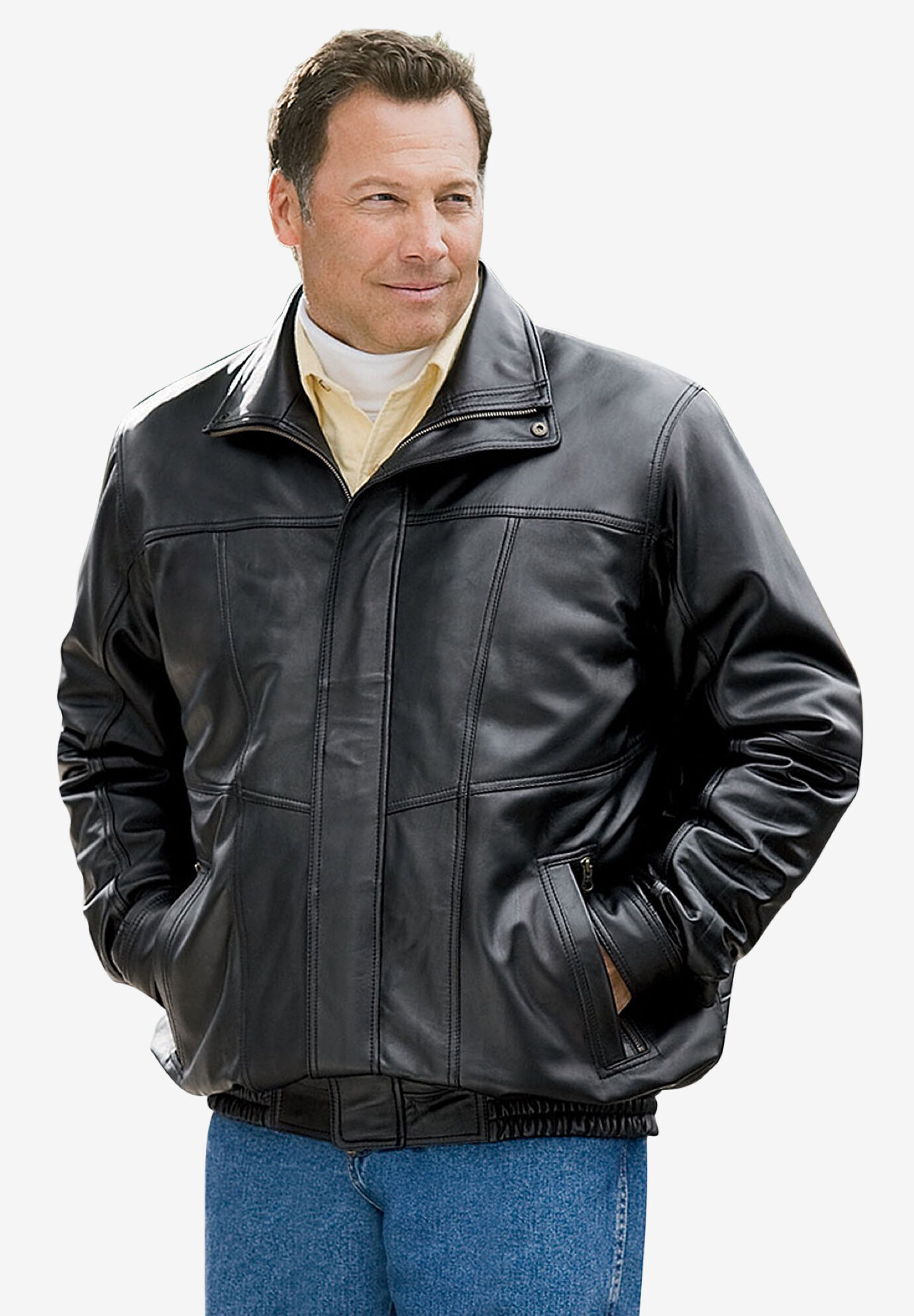 Leather Bomber Jacket | King Size