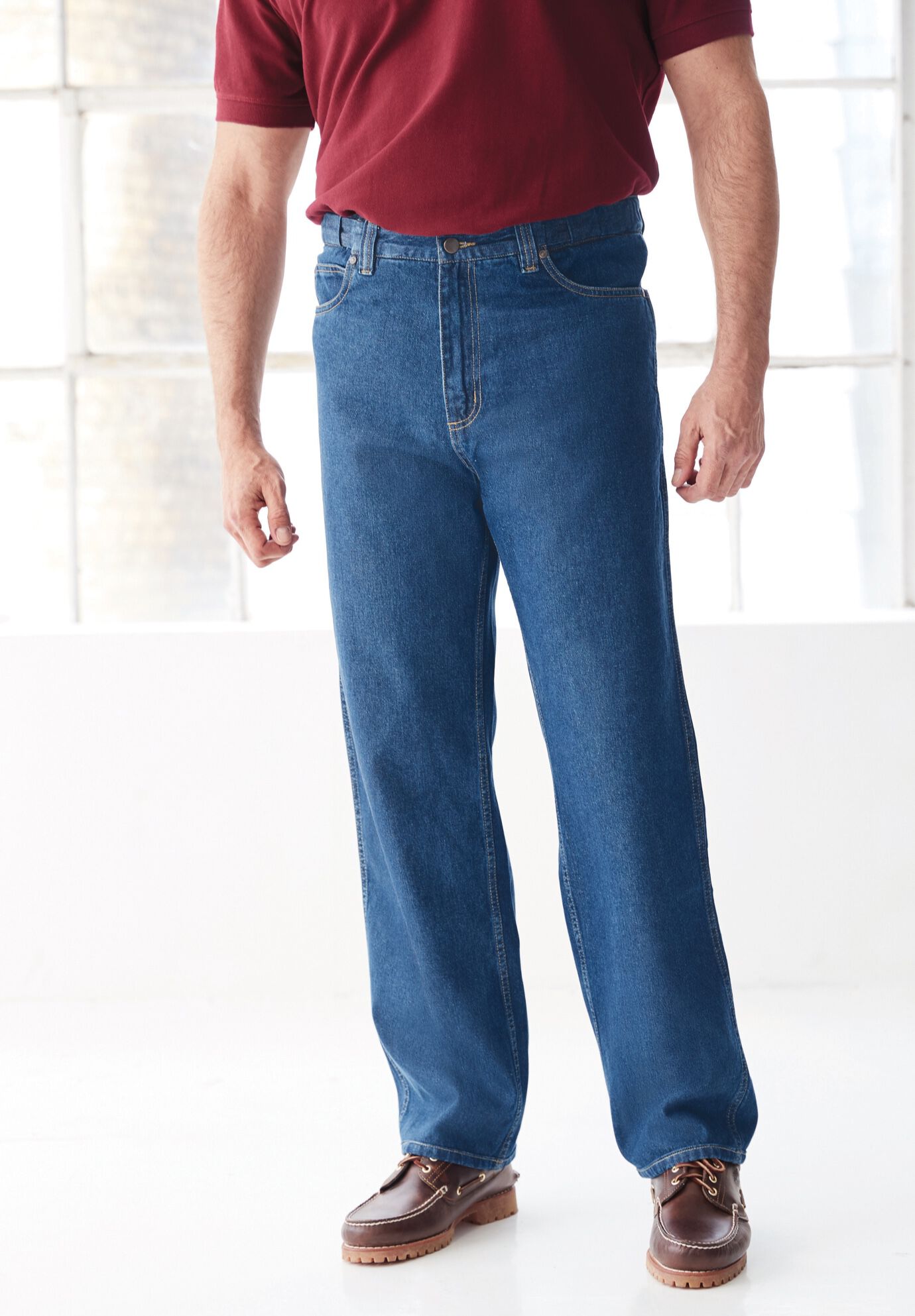 Expandable Waist Relaxed Fit Jeans