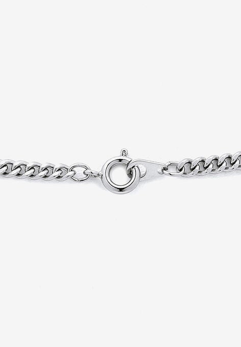 Men'S Sterling Silver Cross Pendant (17Mm) With 24 Inch Chain, , on-hover image number null