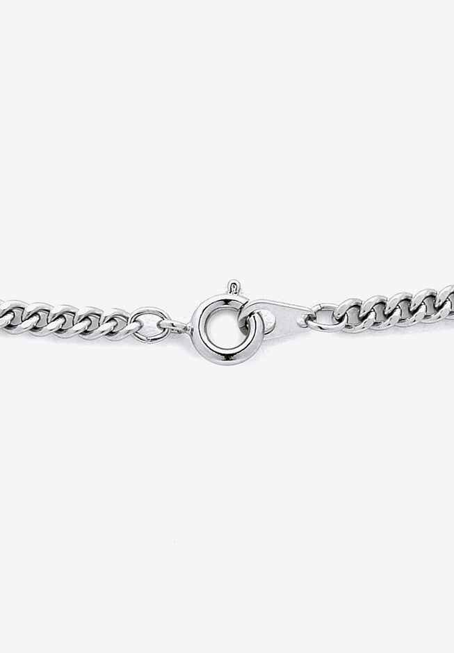 Men'S Sterling Silver Cross Pendant (17Mm) With 24 Inch Chain, , on-hover image number 1