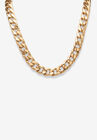 Gold Tone Curb Link 24" Chain Necklace, GOLD, hi-res image number null