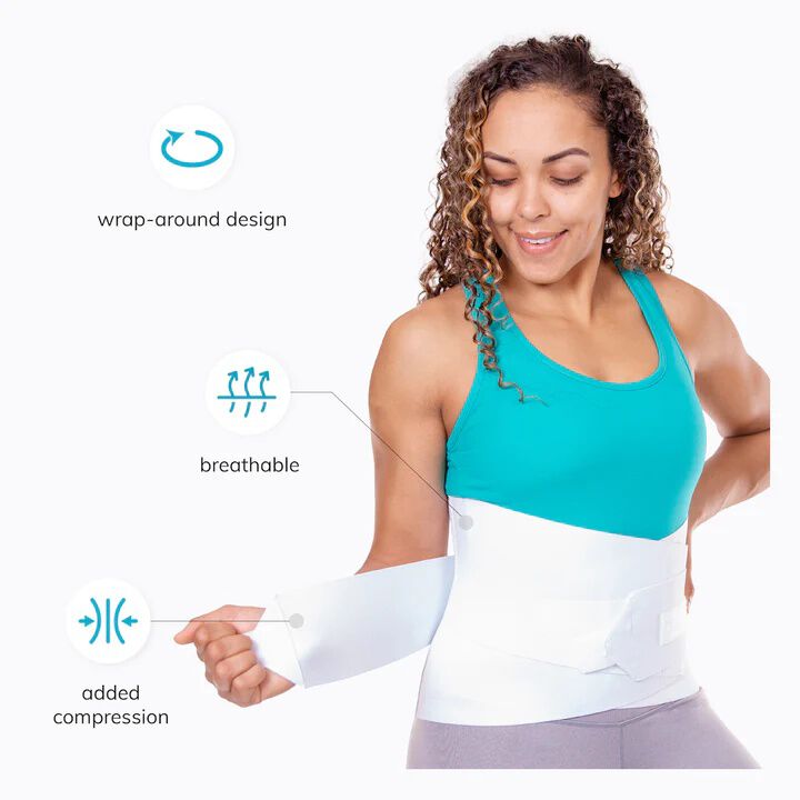 Lower Back Pain Brace, WHITE, alternate image number 2