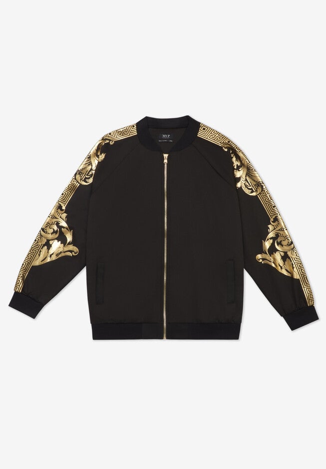 MVP Collections® Gold Print Bomber Jacket, , alternate image number 1