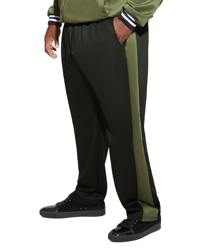 Olive Side Stripe Track Pants, OLIVE, hi-res image number null