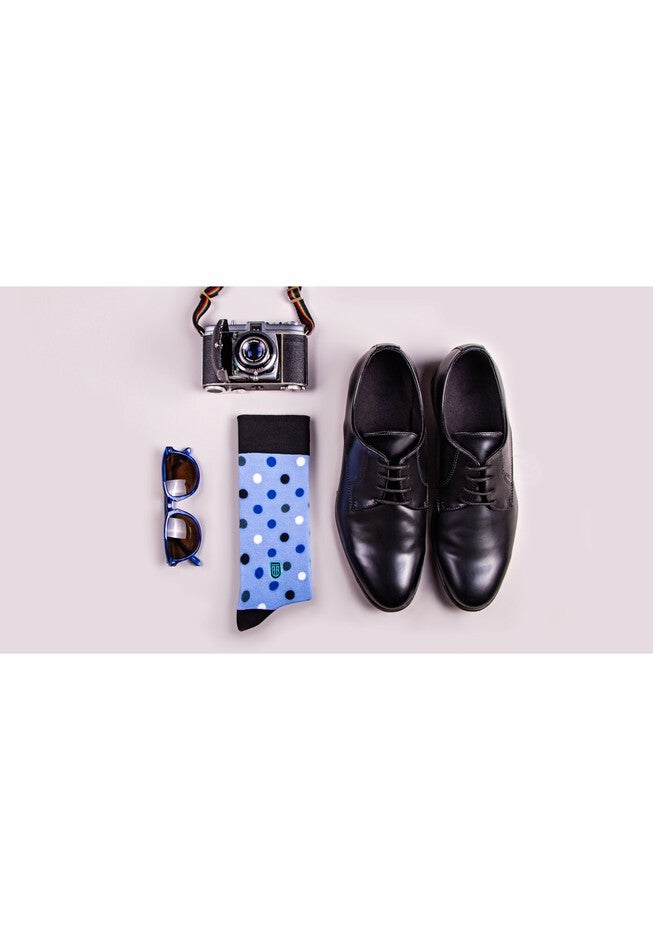 The Blue Danny (Blue Polka Dots) Socks, , alternate image number 2