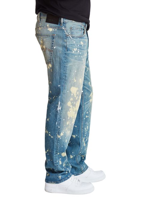 MVP Collections® Paint Wash Straight Leg Jeans, , alternate image number null