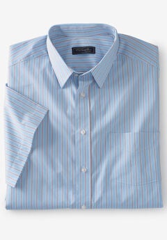 KS Signature Classic Fit Broadcloth Flex Short-Sleeve Dress Shirt, 