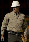 Long-Sleeve Cotton Work Shirt by Wrangler®, , alternate image number null