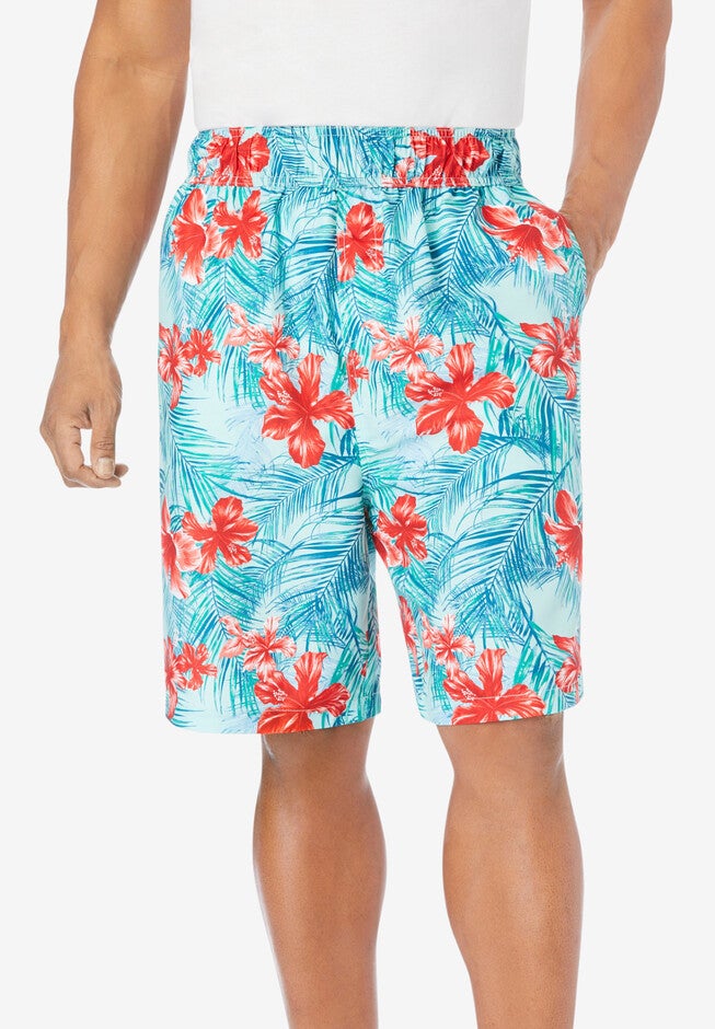 KS Island™ Printed Swim Trunks, FLORAL, hi-res image number null
