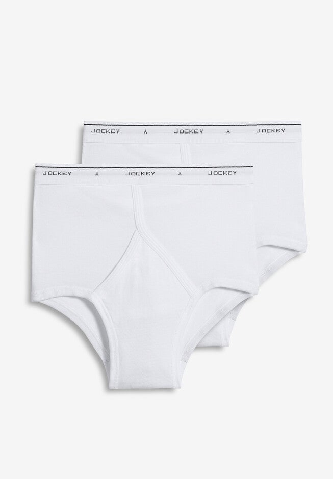 Jockey® Classic Cotton Briefs 2-Pack, WHITE, hi-res image number 0