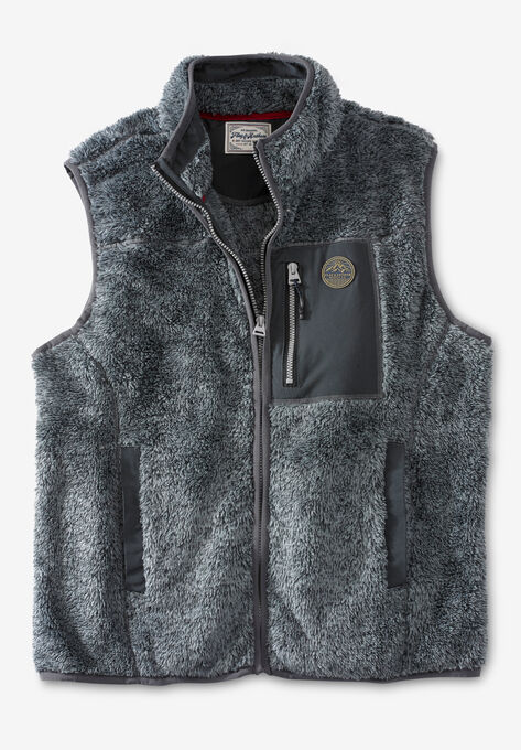 Whitewater Two-Tone Sherpa Vest, CHARCOAL, hi-res image number null