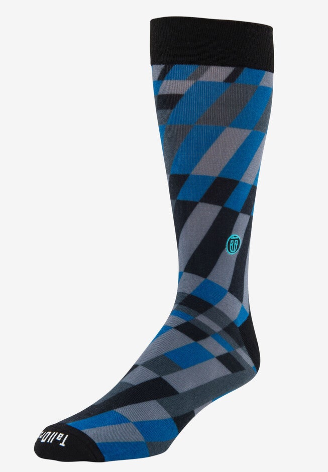 TallOrder: The Earl Sock, BLUE MODERN GRID, hi-res image number 0