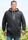 Fleece longer-length pullover hoodie, , alternate image number null