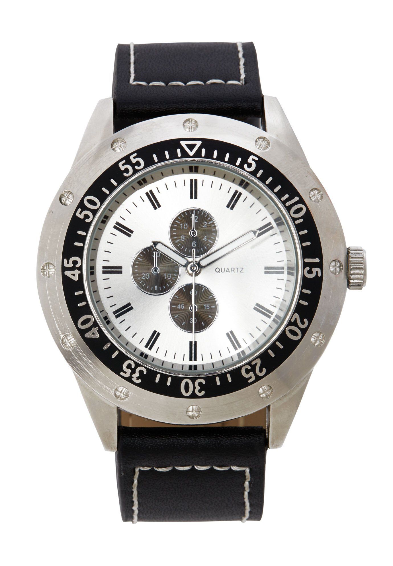 Ranger Watch by Boulder Creek® Quartz 45mm, Silver King Size