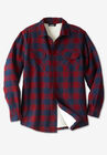 Flannel Sherpa Lined Shirt, RICH BURGUNDY CHECK, hi-res image number null
