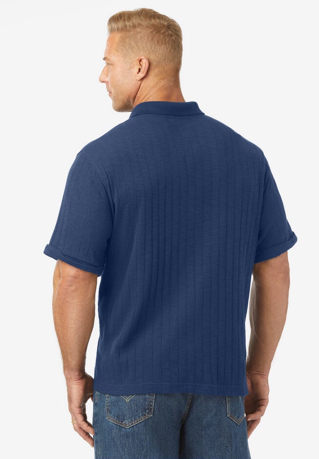 1/4 Zip drop needle polo, , on-hover image number null