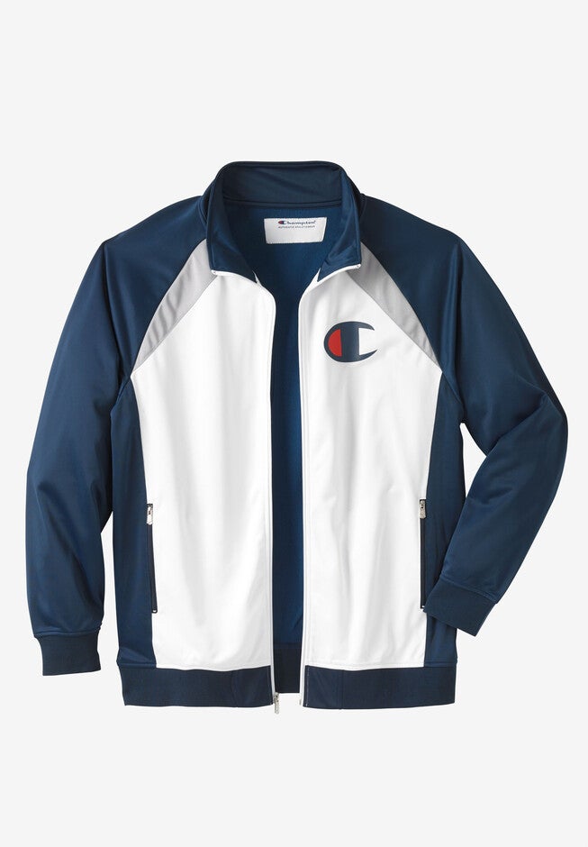 Baseball Track Jacket by Champion®, NAVY WHITE, hi-res image number null