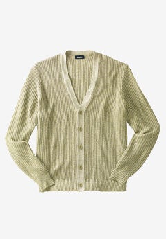 Shaker Knit V-Neck Cardigan Sweater, 