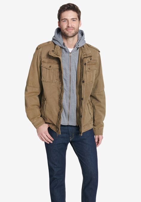 Top 83+ imagen levi’s hooded canvas military jacket