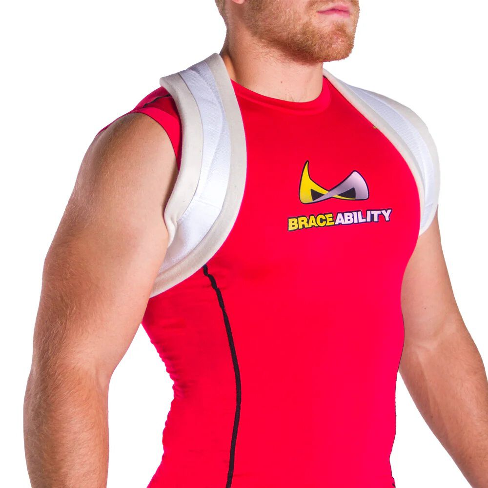 Broken Clavicle Brace, WHITE, alternate image number 2