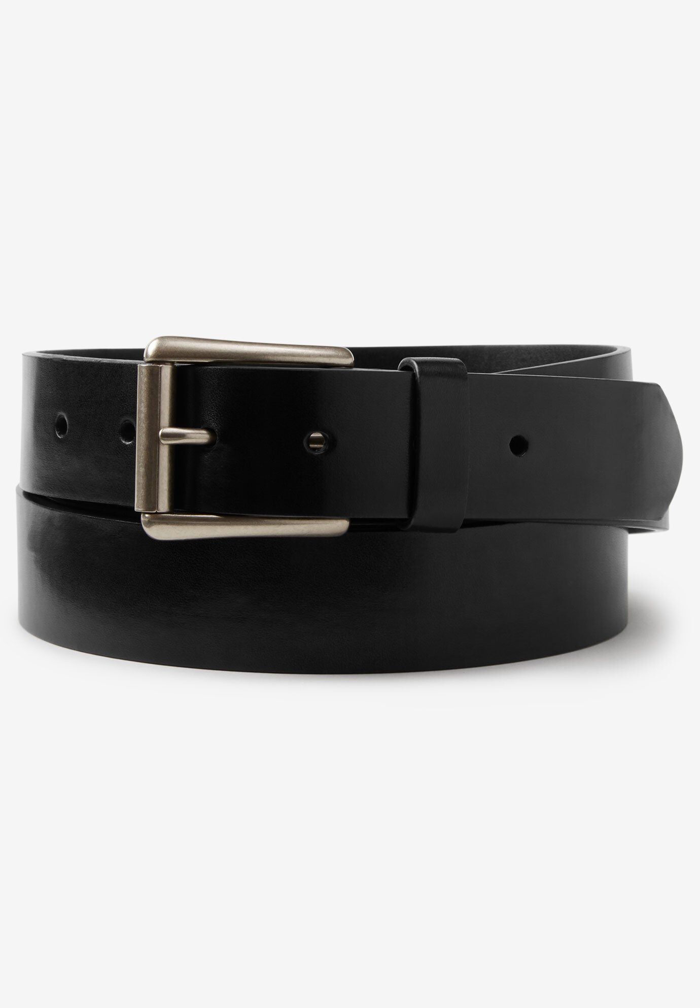 Casual Leather Belt, BLACK
