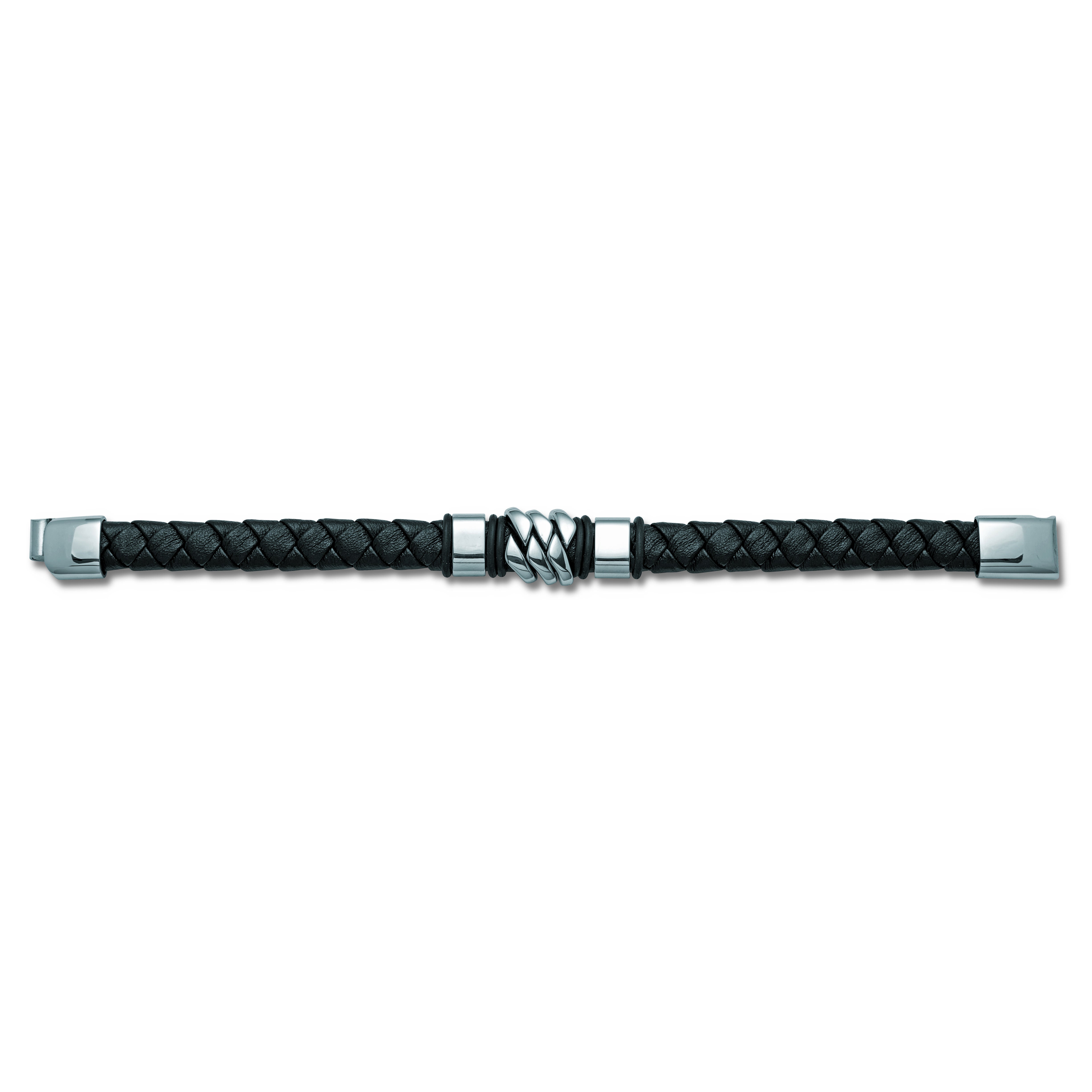 Men's Stainless Steel Cross Pendant Necklace And Bracelet Set, 26 Inch Chain, BLACK, alternate image number 4