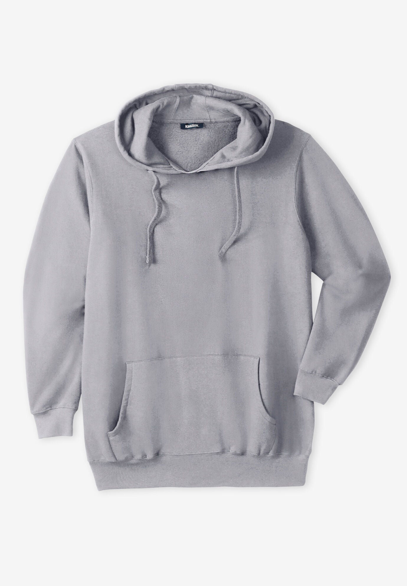 KingSize Men's Big \u0026 Tall Fleece Pullover Hoodie - Big - 10XL, Grey Gray