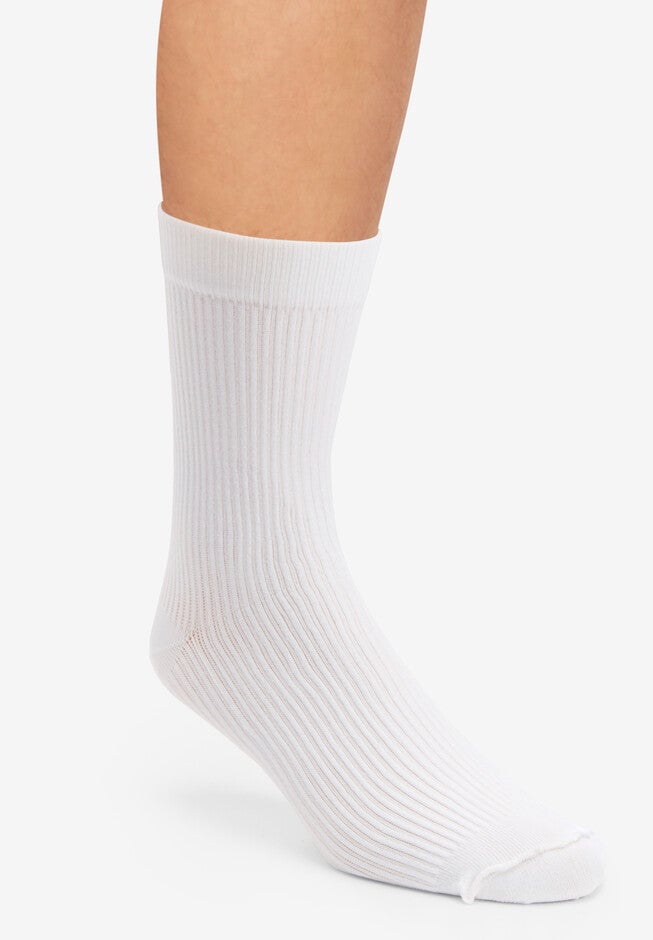 Crew Compression Silver Socks, WHITE, hi-res image number 0
