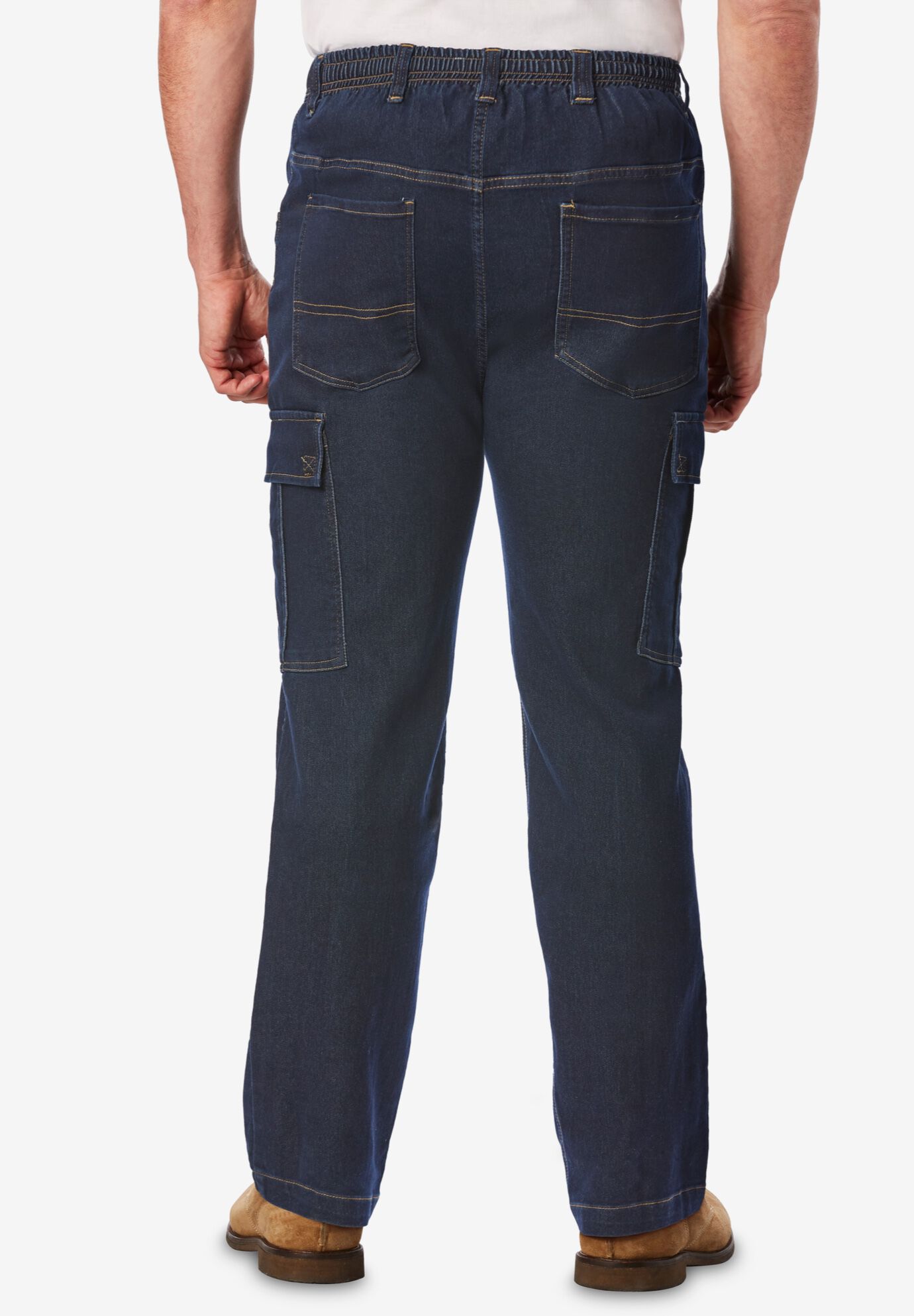 Cargo Sweatpants with Denim Look - Men's Relaxed Fit