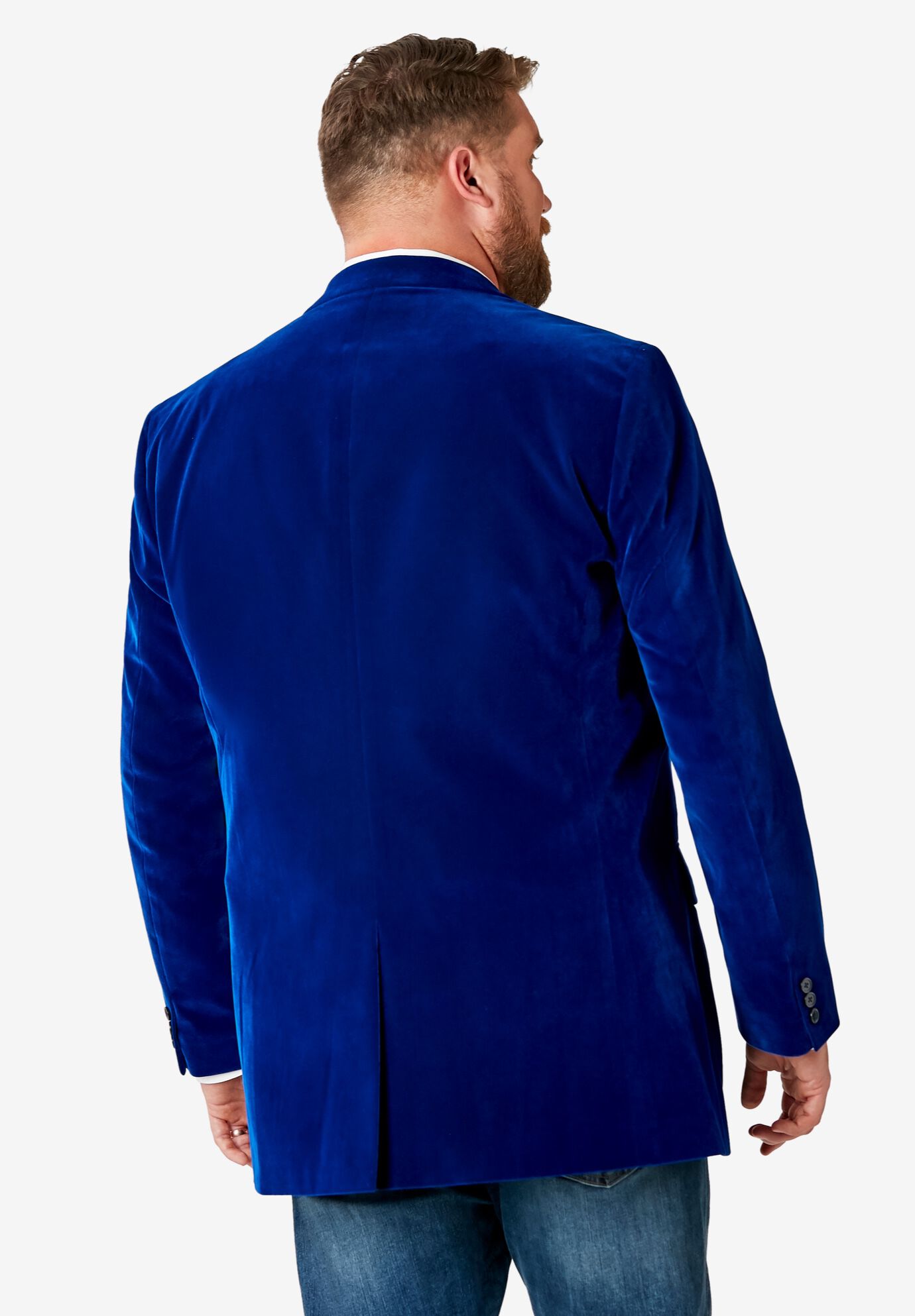 Velvet Blazer, RICH BURGUNDY, on-hover image number 1