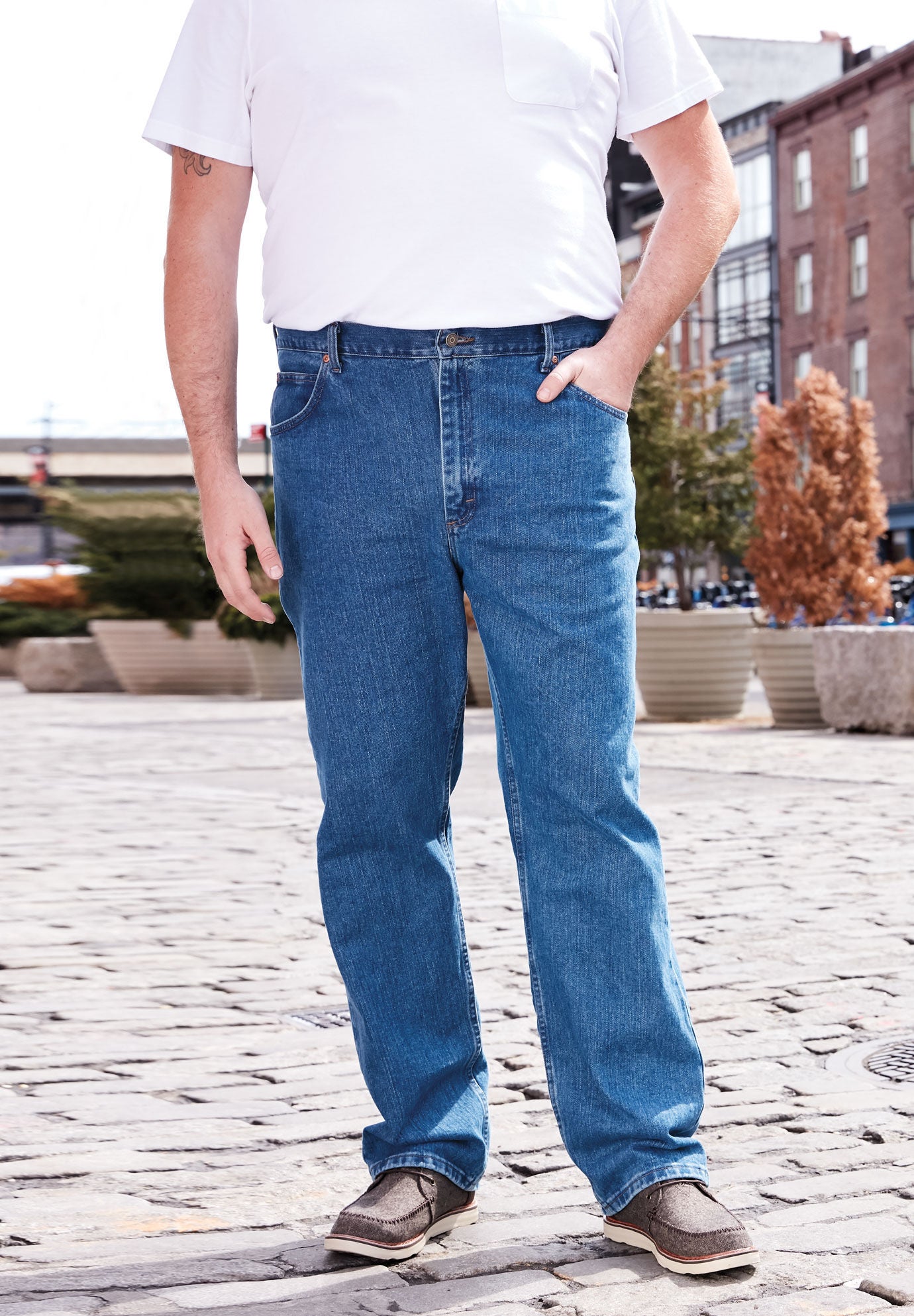 Straight Leg Regular Fit Jeans by Lee&reg;, , alternate image number 3