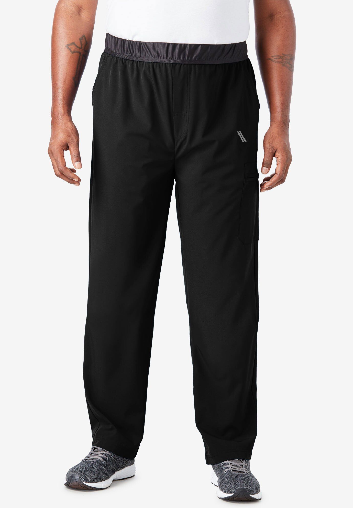 Durable KS Sport Tech Pants Quick-Drying, Black | King Size